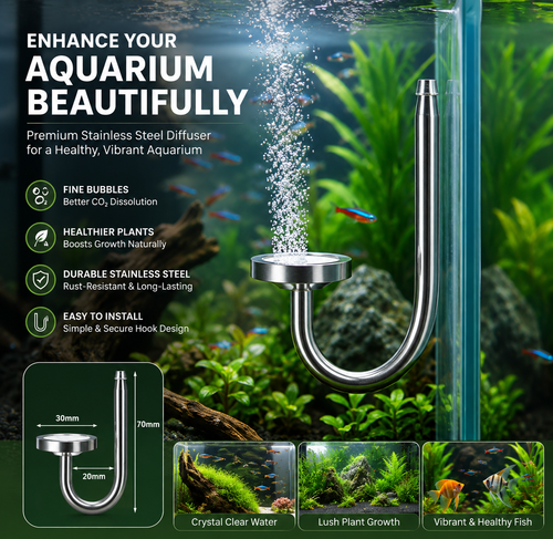 Premium CO₂ Diffuser for Planted Aquariums